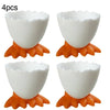 Chicken High-Footed Plastic Egg Cup Holder 1/2/4 PCS