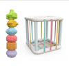 Montessori Shape Sorter Cube - Rainbow Shape Sorting Blocks Educational Toy for Toddlers & Preschoolers