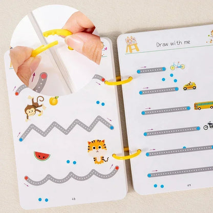 Magical Reusable Tracing Workbook for Kids Pen Control Montessori Practice