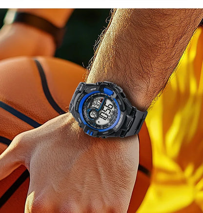 Waterproof Sports Luxury Electronic Watch for Men LED Alarm Military Digital Wristwatch for Boys, Students, and Teens