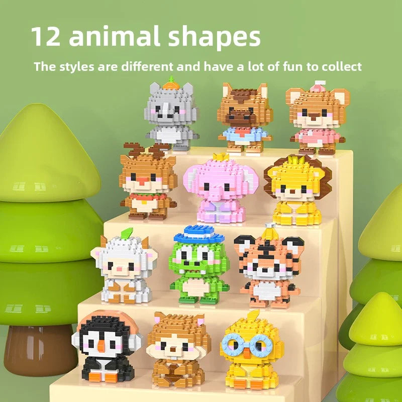 Adults Animals Micro Particle Building Blocks – Dog and Cat Mini Bricks Toy for Kids Ages 6 to 12