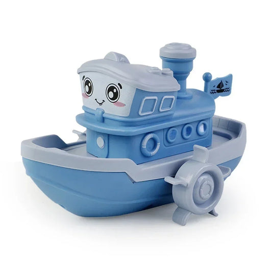 Baby Bath Clockwork Boat Toy – Cute Cartoon Wind-Up Ship for Kids