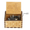 Retro Carved Wood Hand Crank Music Box Household Home Decor Halloween and Christmas Gift