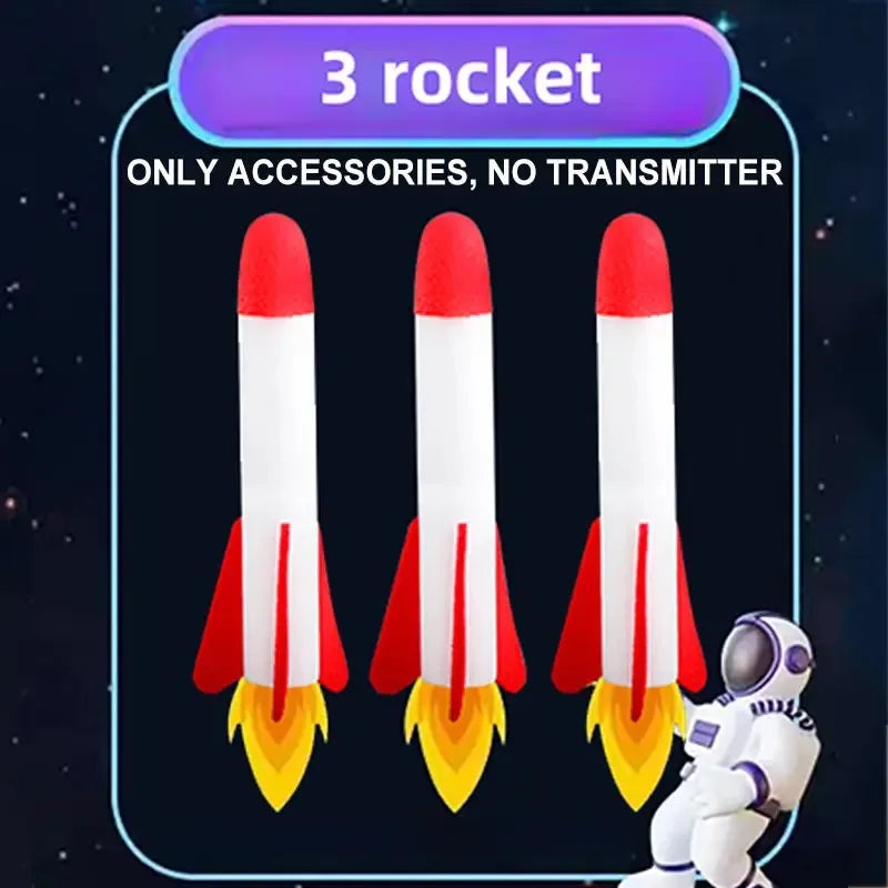GSF Foam Rocket Launcher with Foldable Stand – Outdoor Jump & Launch Toy with Foam Rockets for Kids, Ages 3+