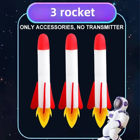 GSF Foam Rocket Launcher with Foldable Stand – Outdoor Jump & Launch Toy with Foam Rockets for Kids, Ages 3+