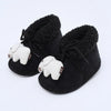 Winter Warm Newborn Baby Boy Girl Boots, Cute Bear Soft Toddler Shoes, First Walkers Anti-slip Booties, Infant Fur Snow Boots (0-18M)