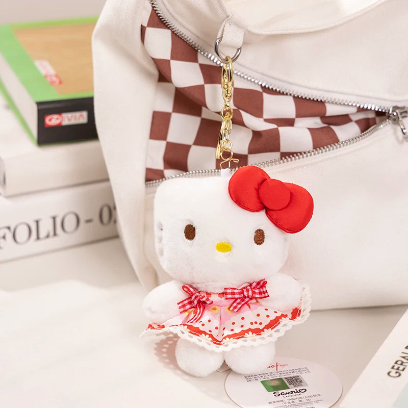 Sanrio Hello Kitty Kuromi Melody Pochacco Cinnamoroll Plush Toy Pendant Keychain Gift