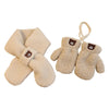 Bear Winter Baby Scarf Gloves Set – Faux Lamb Wool Neck Warmer & Mittens for Boys & Girls (2-6Y) – Warm Korean Kids Accessories