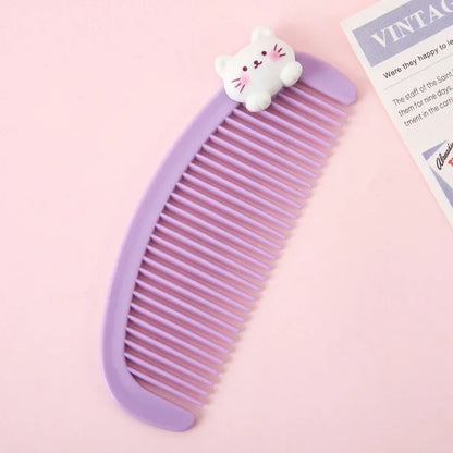 Cartoon Mini Crescent Comb - Cute Children’s Small Comb for Students - Portable Plastic Hairdressing Comb - Small Gift