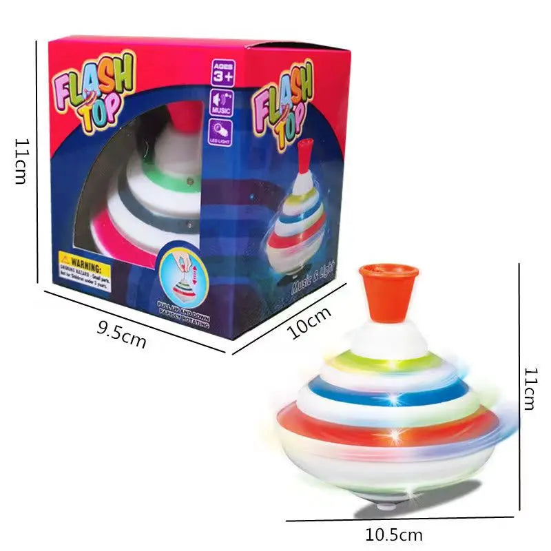Classic Magic Spinning Tops Toy with LED Light and Music (Children's Toy, 3.5 in)