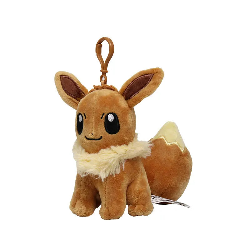 Anime Pokemon Pikachu Mew Snorlax Eevee Bulbasaur Psyduck Plush Backpack Pendant Keychain Gift