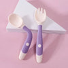 Baby Children Spoon Fork Set – Soft, Bendable Silicone Training Utensils for Toddlers
