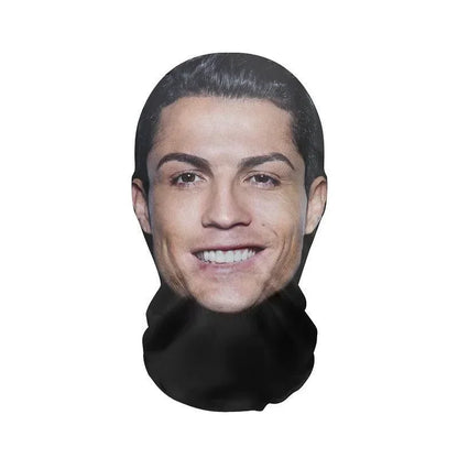 3D Seamless Kids Face Mask – Funny Celebrity Printed Ice Silk Sunscreen Head Scarf, Full-Face Neck Gaiter for Halloween Cosplay & Outdoor Sports (1-Pack)