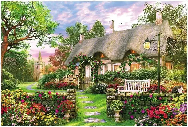Adult Jigsaw Puzzle 1000 Pieces, Landscape Animation Paper Puzzle, Decorative Painting, Brain Exercise Toy