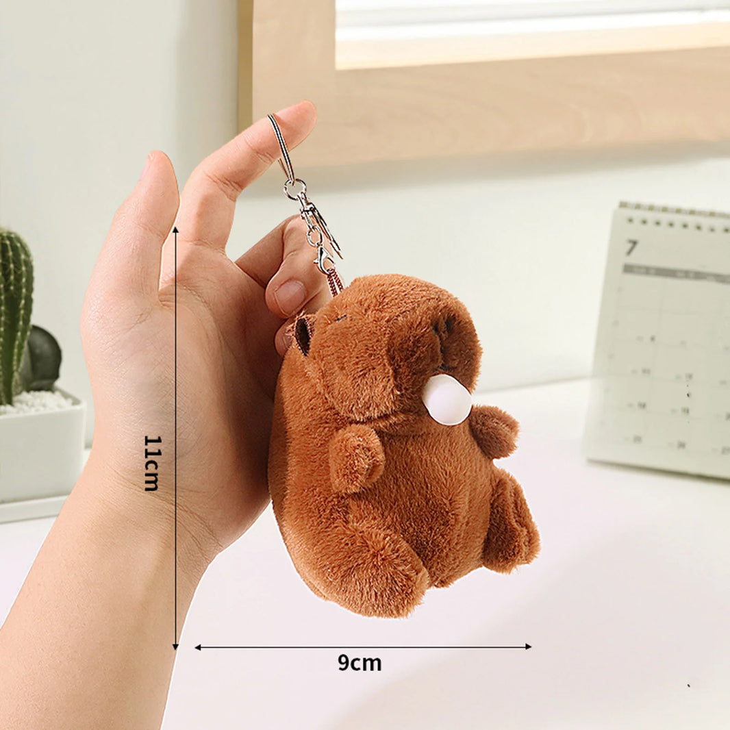 Cute Cartoon Capybara Plush Pendant, Bag Hanging Ornament and Keychain Doll