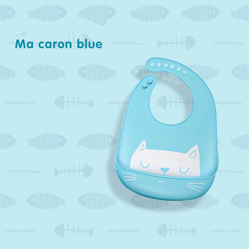 Waterproof Silicone Baby Bib – Soft & Adjustable Feeding Apron for Newborns - Kidzy Market