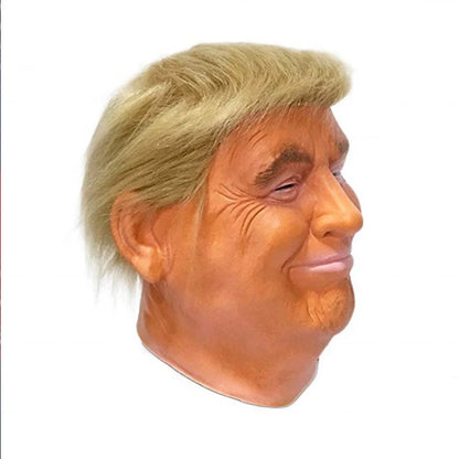 Realistic Full-Head Latex Celebrity Mask for Adult Men – Halloween Costume Accessory