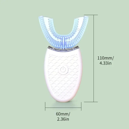 1PC Kids U-Shaped Electric Toothbrush - Soft Nylon Bristles, Rechargeable & Waterproof Whitening Toothbrush for Children