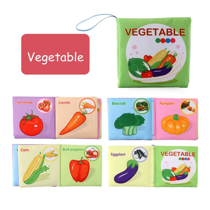Cloth Baby Learning Books – Colorful Fabric Touch-and-Feel Books with Crinkle Sounds for Halloween, Thanksgiving, and Christmas