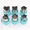Kids Fruit and Vegetable Cutters Set - Stainless Steel Cookie Sandwich Molds for Bento