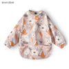 Waterproof Long-Sleeve Baby Bib with Pocket – Full-Cover Feeding Apron for Mess-Free Mealtime - Kidzy Market