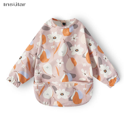 Waterproof Long-Sleeve Baby Bib with Pocket – Full-Cover Feeding Apron for Mess-Free Mealtime - Kidzy Market