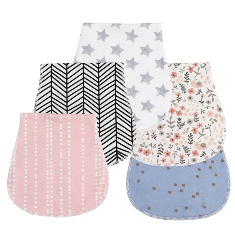 2-Layer Absorbent Burp Cloths – Soft Cotton Baby Bibs for Feeding & Teething - Kidzy Market