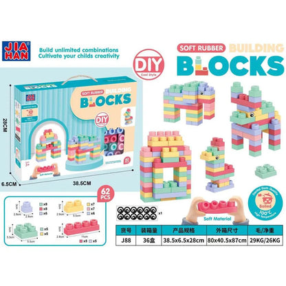Large Particle Soft Building Blocks Set – DIY Educational Science & Puzzle Toy for Kids, Kindergarten Assembly Blocks