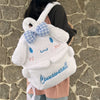 Sanrio Cartoon Plush Backpack – Cinnamoroll, Kuromi, and My Melody Large Capacity Shoulder Bag for Kids