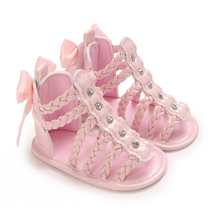 Summer Newborn Infant Baby Girls Princess First Walker Shoes – Soft Sole Sandals & Beach Slippers