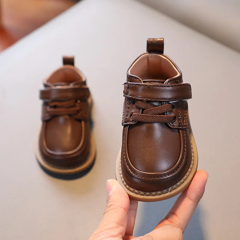 Baby Boy Shoes – Spring Autumn Toddler Oxfords, Soft PU Leather First Walkers for Newborns, Party & Wedding Shoes
