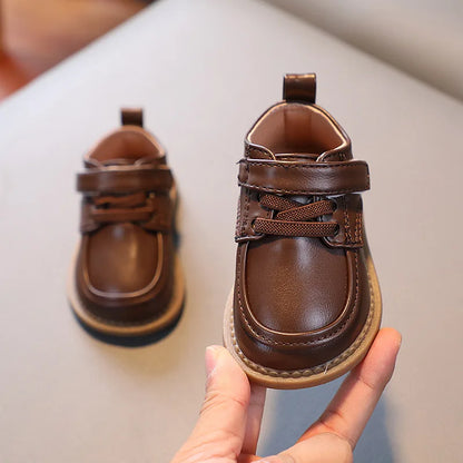 Baby Boy Shoes – Spring Autumn Toddler Oxfords, Soft PU Leather First Walkers for Newborns, Party & Wedding Shoes