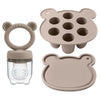 Baby Ice Cream Pops Silicone Mold - Popsicle Maker & Fruit Feeding Pacifier, Teething Toy, BPA-Free Baby Snack Stuff (3pcs)