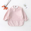 Solid Color Baby Feeding Bibs with Long Sleeves | Waterproof Infant Bib Aprons for Boys & Girls | Easy Clean Children Art Smocks - Kidzy Market