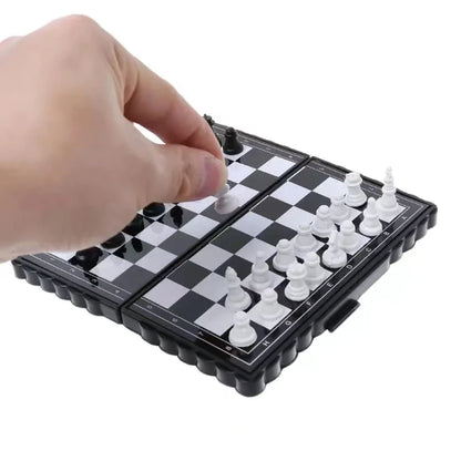 Mini Folding Magnetic Plastic Chess Set Portable Kid Toy Outdoor Board Game
