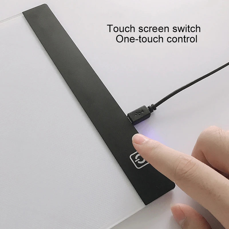 LED Drawing Copy Pad – 3-Level Dimmable Board for Animation Painting, Adjustable Light Notepad Educational Toy Gift for Children