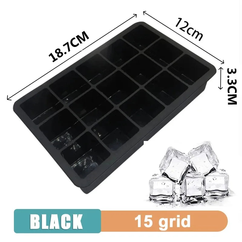 Silicone Ice Cube Tray - 4/6/8/15/160 Grid Square Mold