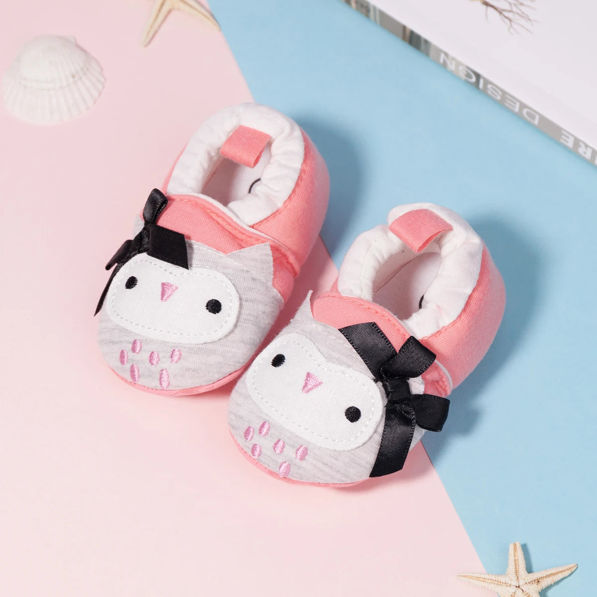 Baby Unisex Cotton Shoes – Cute Animal Bee Anti-Slip Soft Bottom First Walkers for Boys & Girls, Newborn Toddler Crib Shoes