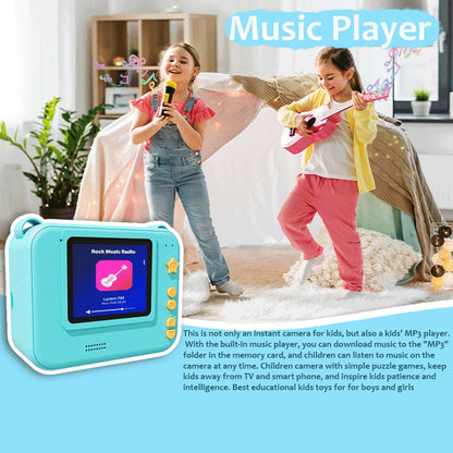 Digital Kids Instant Print Camera with Mini Thermal Printer, Photography Toy, Holiday Gift