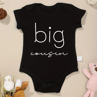 Big Little Cousin Newborn Twin Boy Clothes – Cotton Onesies, Fashionable & Cozy Baby Bodysuit – Skin-friendly Infant Pajamas for Boys and Girls