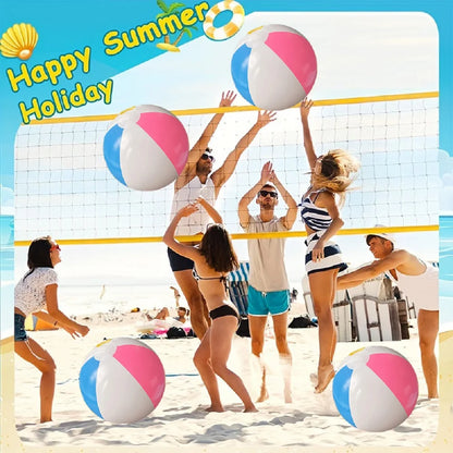 10-Piece Colorful Inflatable Balls Set for Swimming Pool and Water Games