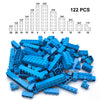 122PCS DIY Building Blocks Set – 12 Size Thick Figures, Creative Educational Plastic Bricks, Compatible with 3001 for Children