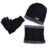4Pcs Winter Kids Beanie Hat Set – Knitted Scarf, Gloves, & Neck Warmer with Plush Lining – Non-Slip Gloves for Boys & Girls (4-10Y)