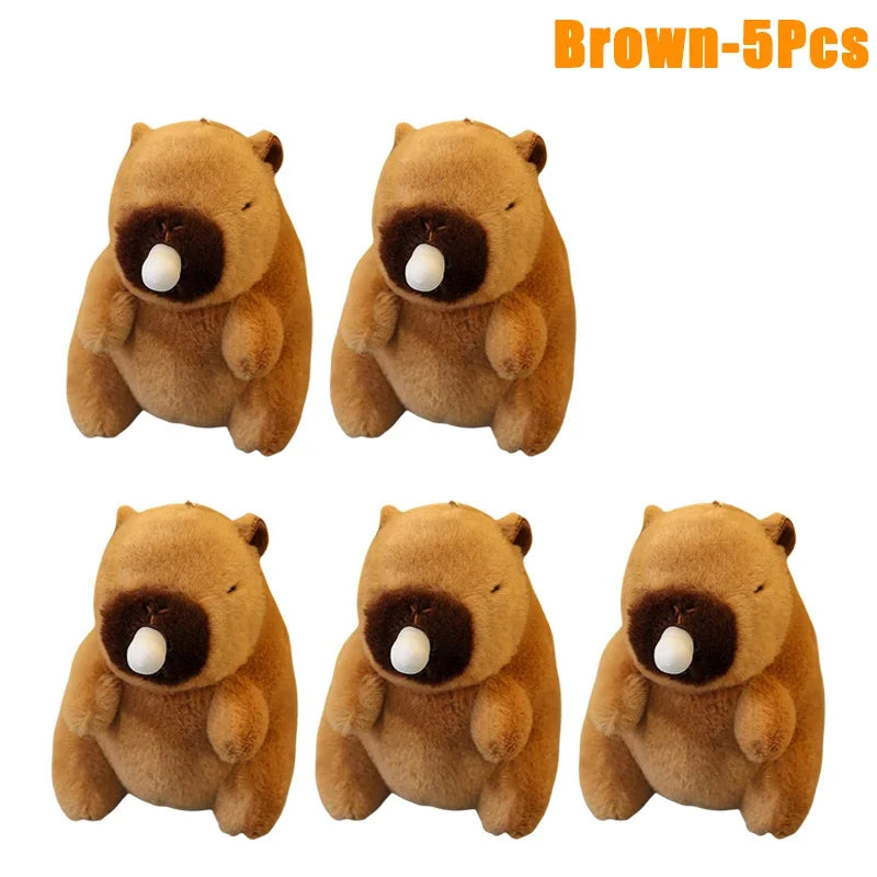 1-20PCS Spit Bubble Capybara Plush Keychain, Water Guinea Pig Backpack and Car Charm