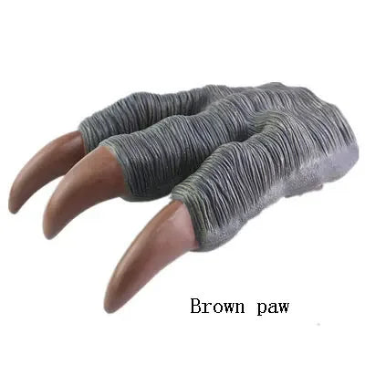 Soft Vinyl Dinosaur Hand Puppet, Rubber Animal Head Toy Glove Gift for Halloween