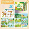 Busy Book for Kids – Animals, Vehicles, Dinosaurs Stickers with Number and Letter Matching Games, Interactive Learning Activity Book