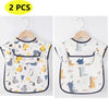 Waterproof Long-Sleeve Baby Smock – Art Apron & Feeding Bib with Pocket for Toddlers & Infants (Boys & Girls) - Kidzy Market