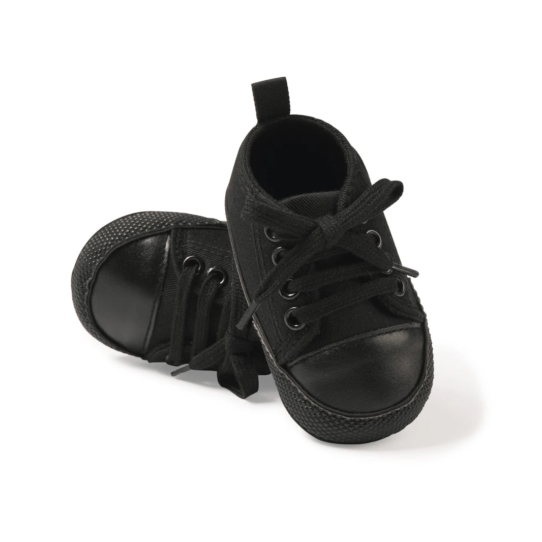KIDSUN Newborn Multi-Coloured Canvas Baby Shoes – Soft Soled Casual First Toddler Shoes for Boys & Girls