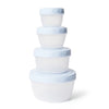 4pcs Baby Food Freezer Storage Containers - Reusable Plastic Food Storage with Lids, Deli & Soup Containers for Toddlers, BPA-Free, Leak-Proof, Eco-Friendly