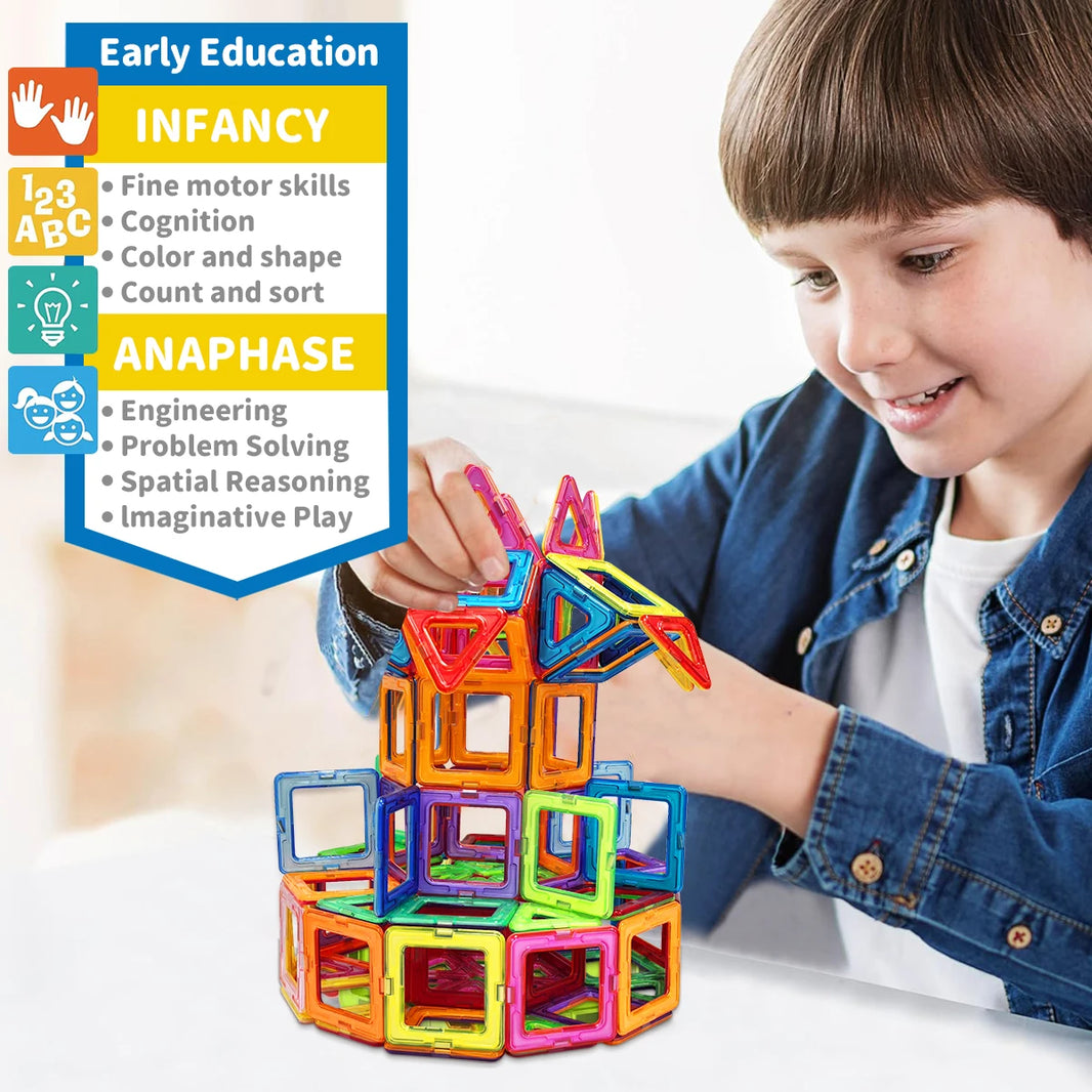 Magnetic Building Blocks Toy for Kids Puzzle Learning Gift
